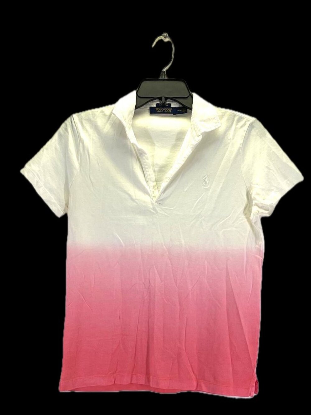 Polo Golf by Ralph Lauren women's dip-dyed ombré polo shirt - M